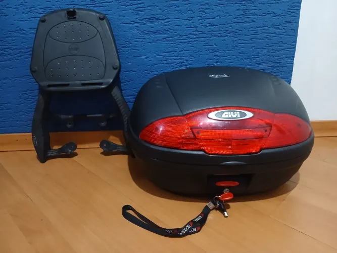 Kit Baú Givi 45 Litros E450 + Chave Reserva + Suporte Scam 