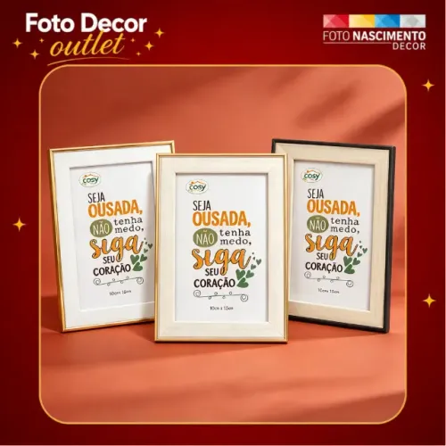 ? Kit / Porta-Retratos Elegantes com Borda Fina - Foto Decor