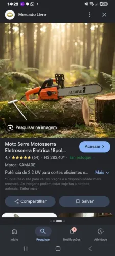 Vendo motor serra