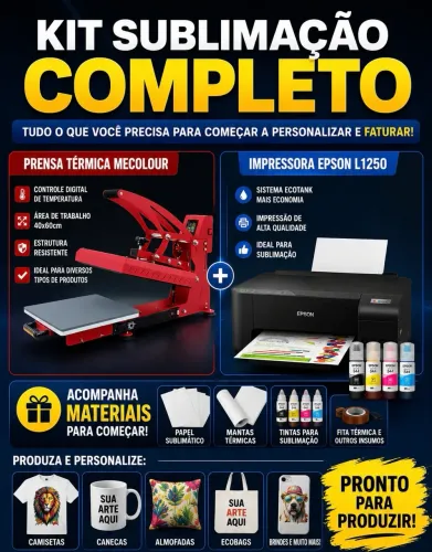 PRENSA PLANA MECOLOUR 40x60 + IMPRESSORA EPSON L1250