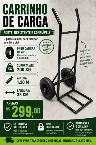 Carrinho de carga a pronta entrega