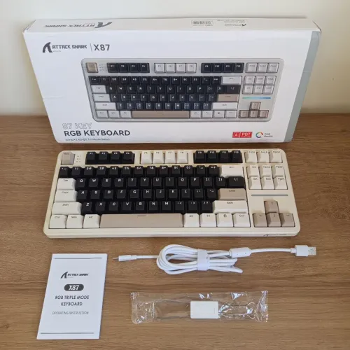 Teclado Mecânico 80% Attack Shark X87 (Switch Blueberry) - Novo, Lacrado