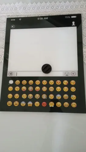 Lousa quadro de aviso magnético com emojis - 50L x 40A