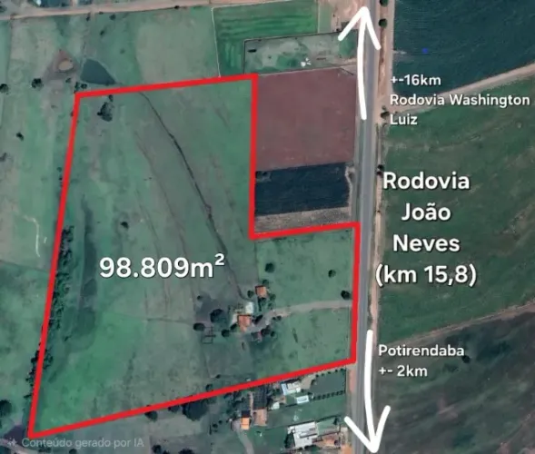 Sítio 98.000m² em Potirendaba-SP
