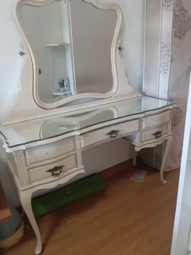 Penteadeira Laqueada Estilo Chipandelle c/ Espelhos Bisotados (Bem Conservada!)