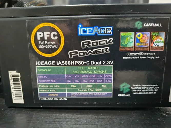 Fonte IceAge 500W 