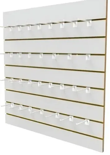 2 kit de Painel Canaletado Branco MDF 2,95 X 2,00 com 100 Ganchos