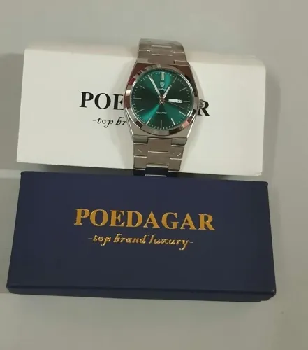 Relógio Masculino Poedagar Luxury - Verde Esmeralda