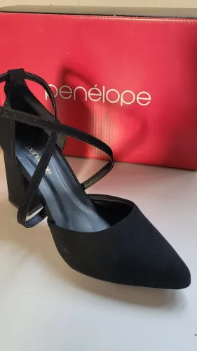 Sapato feminino Scarpin 38 Penélope salto grosso