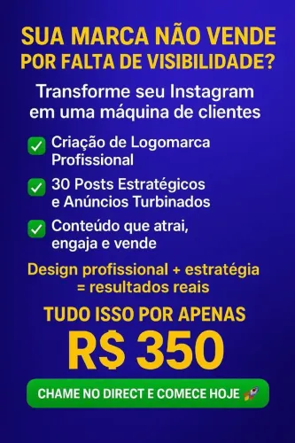 Pacote Marketing Digital Completo: 30 Posts + Logo Profissional por Apenas R$350! ?