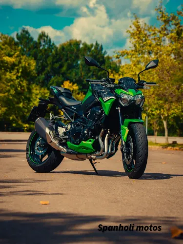 kawasaki z900 2021 verde moto impecável