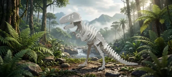 Kit de Montar Esqueleto de T-Rex - Quebra-Cabeça 3D Decorativo