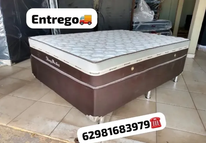 Cama box colchão e base
