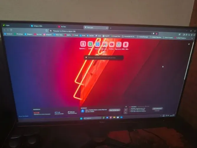 Monitor AOC 144Hz (Funciona em 60Hz) - Oportunidade/Defeito