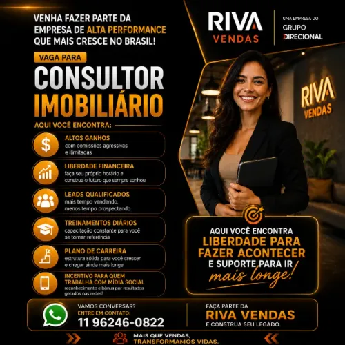 Consultor Imobiliário | Com ou Sem Experiência | Altos Ganhos