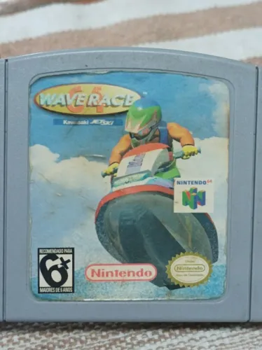 Jogo original N64 Wave Race com labels originais. Com as duas travas.