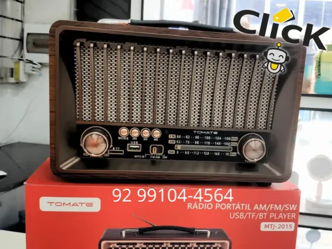 Rádio Retro AM/FM USB Bluetooth Tomate MTJ-015