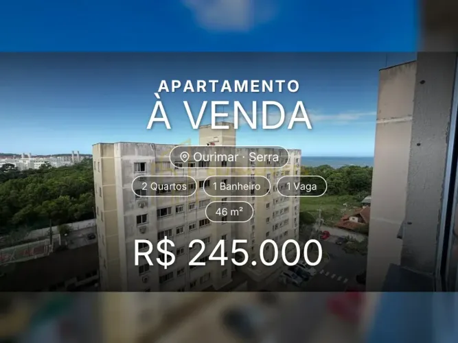Apartamento em Ourimar: 2 quartos e ótima distribuição de ambientes!