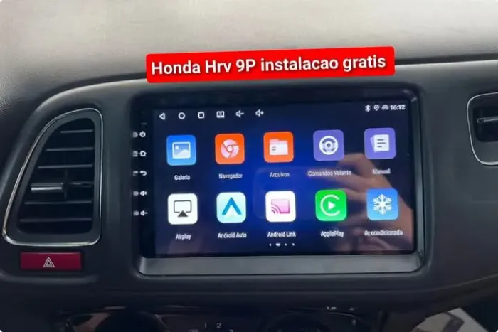 Multimídia Honda hrv 9P Android 3ram 32g carplay YouTube Netflix Wifi Waze