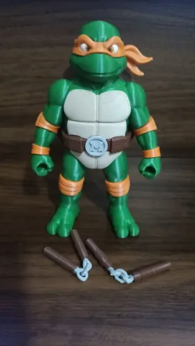 Action Figure Michelangelo - Tartarugas Ninja em Impressão 3D!