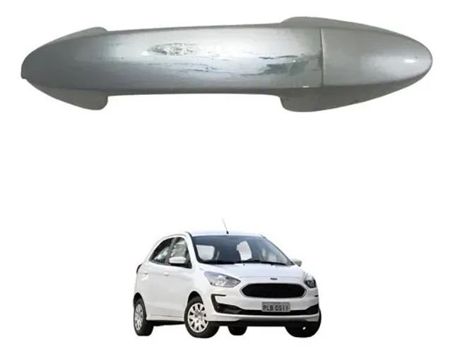 Maçaneta Externa Porta Dianteira Esquerda Ford Ka 15 A 20 Prata Dianteira