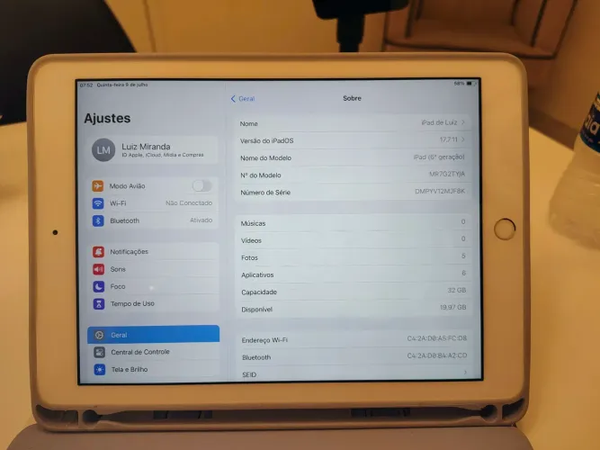 iPad sexta geração, 32 GB, excelente estado!