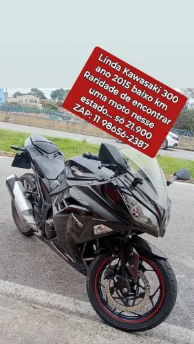 Kawasaki 300 ano 2015 c/ baixo km super nova!