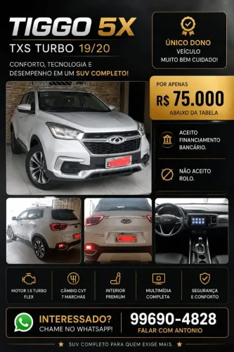 Chery Tiggo 5X TXS 1.5 16V Turbo Flex Aut. 2020