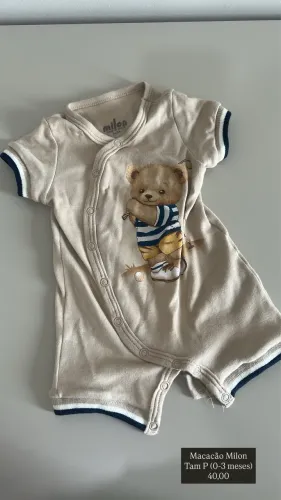 Macacão baby Milon Tam P(0-3 meses)