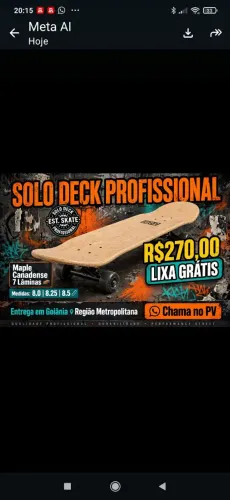 SKATE SOLO DECKS--SEMI NOVO