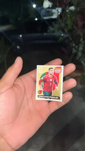 Figurinha CR7 Extra Ouro 