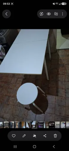 Doação mesa dobrável com 1 cadeira