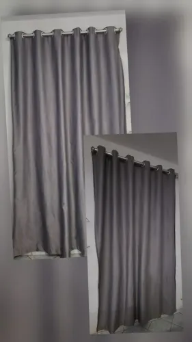  Conjunto de cortinas blackout (2 partes), Medidas, cada parte tem 2,50m (altura) x 1,80m;