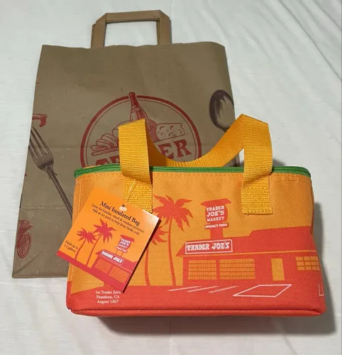 Bolsa Térmica Trader Joe?s - Mini Insulated Tote Bag Cor Laranja