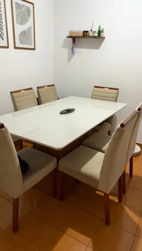 Mesa jantar laca + 6 cadeiras