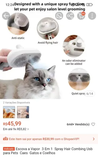 Escova pet