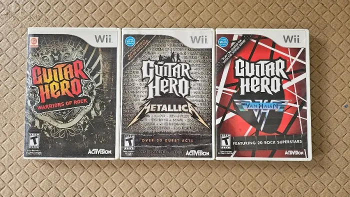Guitar hero Wii metallica, van halen, warriors of rock