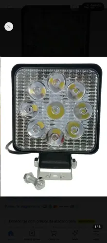 FAROL AUX QUADRADO LED 9 LED 12/24V