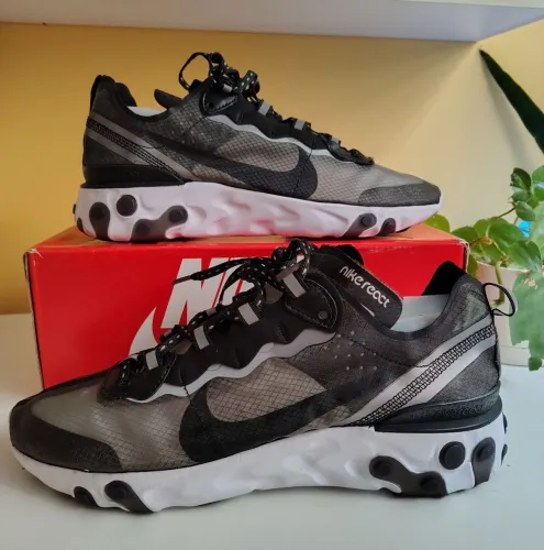 Tênis Nike react element 87 anthracite black 