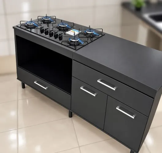 Balcão 1.40 de largura com Cooktop