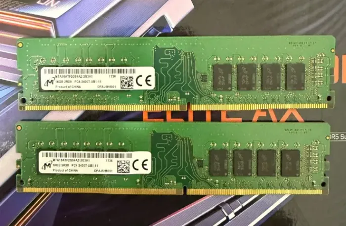 Kit Memórias DDR4 32gb(2X16) 2400MHZ Micron- Loja física