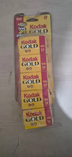 5 Filmes Kodak Gold 100 24 Poses - Novos Lacrados (Pack full)