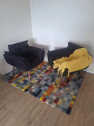 Poltrona Suede Preta