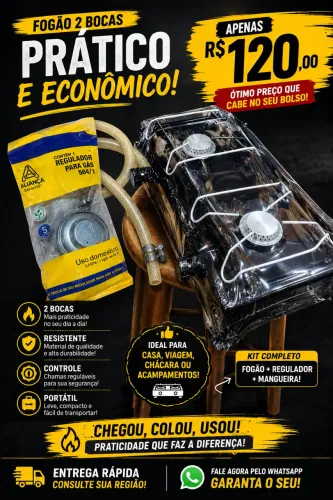 Kit fogão gás + Registro
