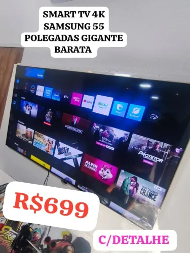 SMART TV 4K SAMSUNG 55 POLEGADAS TOP 3 EM 1 C X BOX E ALEXA R$699.