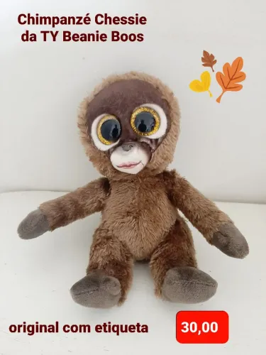 Macaco de pelúcia Chessie da TY