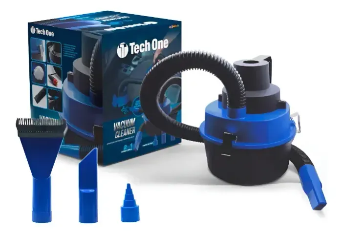 Aspirador De Pó Automotivo Vacuum Cleaner 12v 90w Tech One Azul