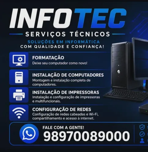 Atendimento informática  variados a domicílo video chamada  