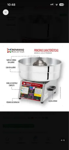 Máquina de algodão doce - INOVAMAQ