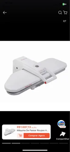 Prensa a Vapor de Passar Roupa 110V